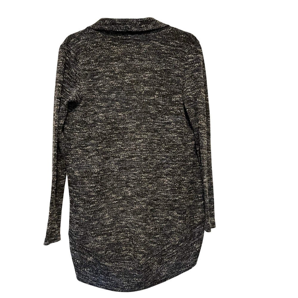 Aéropostale Women's Open Front Marled Knit Cardigan Sweater Gray Black Size S/P